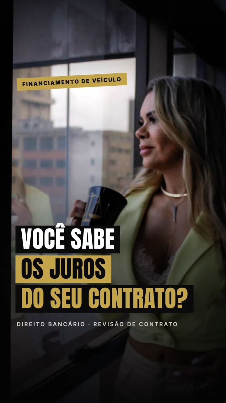 Capa do vídeo: você sabe os juros do seu contrato? Financiamento de veículo.